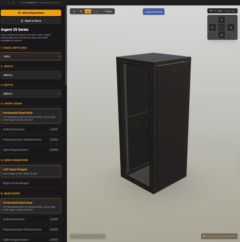 Configure rack specification before you quote